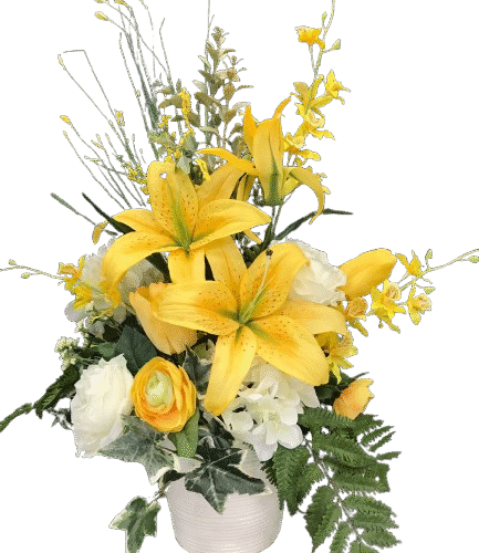 Tiger Lilly, Orchids and greenery