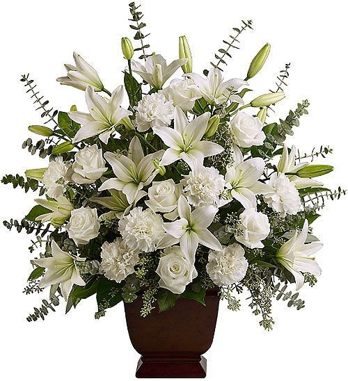 White Lilly, Chrysanthemum, Roses